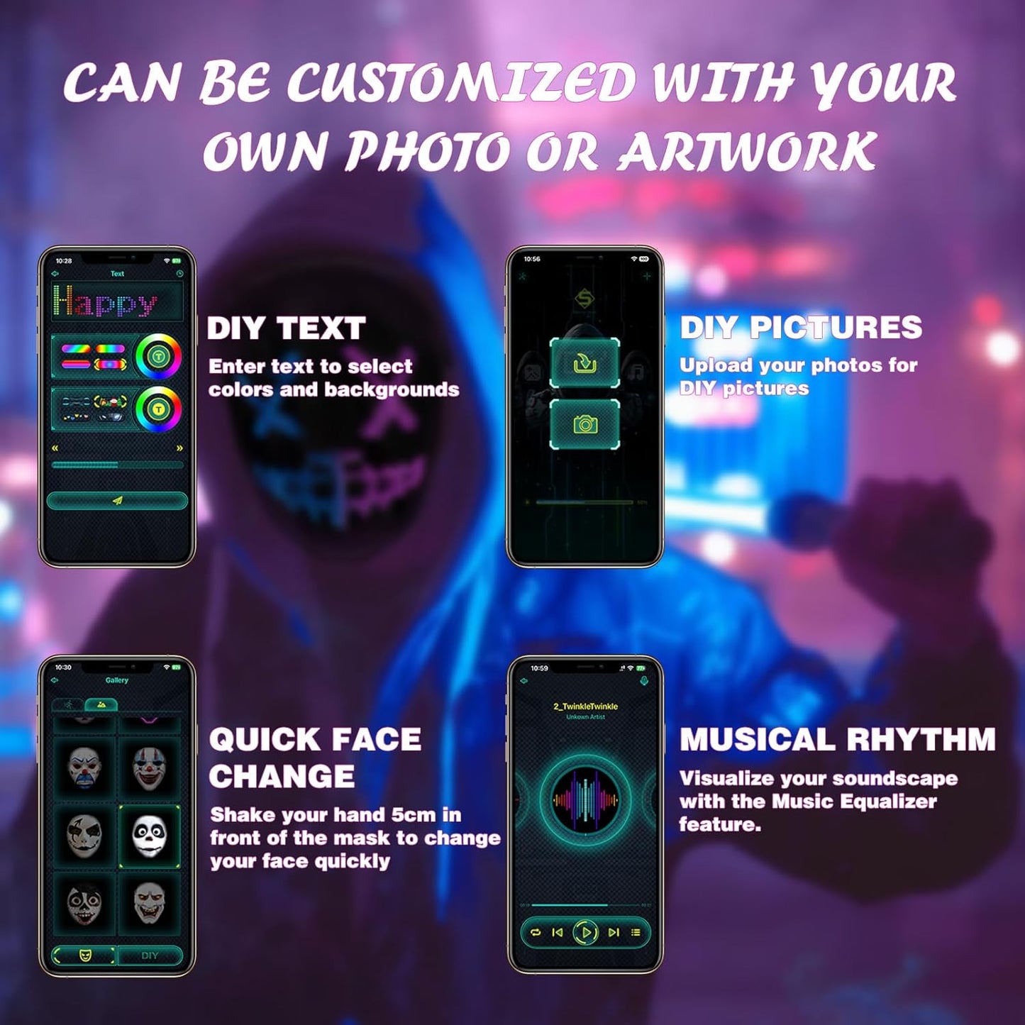 Customizable LED Mask